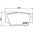 Jeu de 4 plaquettes de frein arrière HELLA PAGID 8DB 355 006-881 - Visuel 2