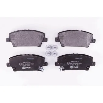 Jeu de 4 plaquettes de frein avant HELLA PAGID 8DB 355 006-911