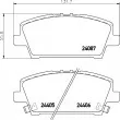 Jeu de 4 plaquettes de frein avant HELLA PAGID 8DB 355 006-911 - Visuel 2