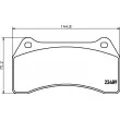 Jeu de 4 plaquettes de frein avant HELLA PAGID 8DB 355 006-931 - Visuel 2