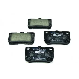 Jeu de 4 plaquettes de frein arrière HELLA PAGID 8DB 355 006-971