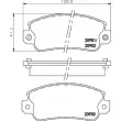 Jeu de 4 plaquettes de frein avant HELLA PAGID 8DB 355 007-121 - Visuel 2