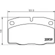 Jeu de 4 plaquettes de frein avant HELLA PAGID 8DB 355 007-251 - Visuel 2
