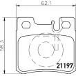 Jeu de 4 plaquettes de frein arrière HELLA PAGID 8DB 355 007-361 - Visuel 2