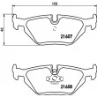 Jeu de 4 plaquettes de frein arrière HELLA PAGID 8DB 355 007-511 - Visuel 2