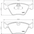 Jeu de 4 plaquettes de frein avant HELLA PAGID 8DB 355 007-961 - Visuel 2