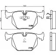 Jeu de 4 plaquettes de frein arrière HELLA PAGID 8DB 355 008-121 - Visuel 2
