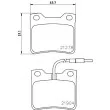 Jeu de 4 plaquettes de frein arrière HELLA PAGID 8DB 355 008-171 - Visuel 2