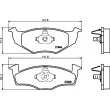 Jeu de 4 plaquettes de frein avant HELLA PAGID 8DB 355 008-351 - Visuel 2