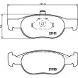 Jeu de 4 plaquettes de frein avant HELLA PAGID 8DB 355 008-431 - Visuel 2