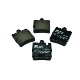 Jeu de 4 plaquettes de frein arrière HELLA PAGID 8DB 355 008-451