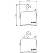 Jeu de 4 plaquettes de frein arrière HELLA PAGID 8DB 355 008-451 - Visuel 2