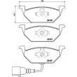 Jeu de 4 plaquettes de frein avant HELLA PAGID 8DB 355 008-551 - Visuel 2