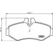 Jeu de 4 plaquettes de frein arrière HELLA PAGID 8DB 355 008-651 - Visuel 2