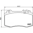 Jeu de 4 plaquettes de frein avant HELLA PAGID 8DB 355 008-691 - Visuel 2