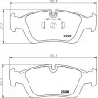 Jeu de 4 plaquettes de frein avant HELLA PAGID 8DB 355 008-741 - Visuel 2