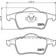 Jeu de 4 plaquettes de frein arrière HELLA PAGID 8DB 355 008-871 - Visuel 2