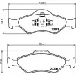 Jeu de 4 plaquettes de frein avant HELLA PAGID 8DB 355 008-891 - Visuel 2