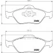 Jeu de 4 plaquettes de frein avant HELLA PAGID 8DB 355 008-901 - Visuel 2