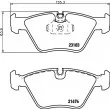 Jeu de 4 plaquettes de frein avant HELLA PAGID 8DB 355 009-001 - Visuel 2