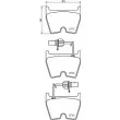 Jeu de 4 plaquettes de frein avant HELLA PAGID 8DB 355 009-191 - Visuel 2