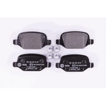Jeu de 4 plaquettes de frein arrière HELLA PAGID 8DB 355 009-361