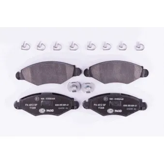 Jeu de 4 plaquettes de frein avant HELLA PAGID 8DB 355 009-411