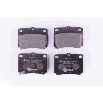 Jeu de 4 plaquettes de frein arrière HELLA PAGID 8DB 355 009-501