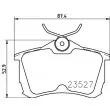 Jeu de 4 plaquettes de frein arrière HELLA PAGID 8DB 355 009-511 - Visuel 2
