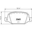 Jeu de 4 plaquettes de frein arrière HELLA PAGID 8DB 355 009-551 - Visuel 2