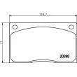 Jeu de 4 plaquettes de frein avant HELLA PAGID 8DB 355 009-611 - Visuel 2