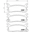 Jeu de 4 plaquettes de frein arrière HELLA PAGID 8DB 355 009-911 - Visuel 2