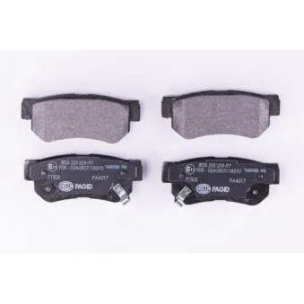 Jeu de 4 plaquettes de frein arrière HELLA PAGID 8DB 355 009-971