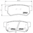 Jeu de 4 plaquettes de frein arrière HELLA PAGID 8DB 355 009-971 - Visuel 2