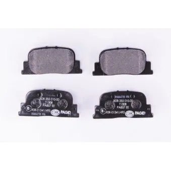 Jeu de 4 plaquettes de frein arrière HELLA PAGID 8DB 355 010-001