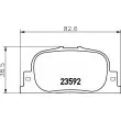 Jeu de 4 plaquettes de frein arrière HELLA PAGID 8DB 355 010-001 - Visuel 2