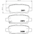 Jeu de 4 plaquettes de frein arrière HELLA PAGID 8DB 355 010-241 - Visuel 2