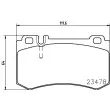 Jeu de 4 plaquettes de frein arrière HELLA PAGID 8DB 355 010-291 - Visuel 2