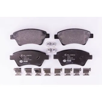 Jeu de 4 plaquettes de frein avant HELLA PAGID 8DB 355 010-541