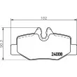 Jeu de 4 plaquettes de frein arrière HELLA PAGID 8DB 355 010-661 - Visuel 2