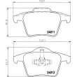 Jeu de 4 plaquettes de frein arrière HELLA PAGID 8DB 355 010-801 - Visuel 2