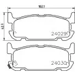 Jeu de 4 plaquettes de frein arrière HELLA PAGID 8DB 355 010-931 - Visuel 2