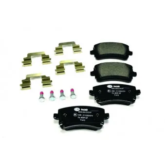 Jeu de 4 plaquettes de frein arrière HELLA PAGID 8DB 355 010-971