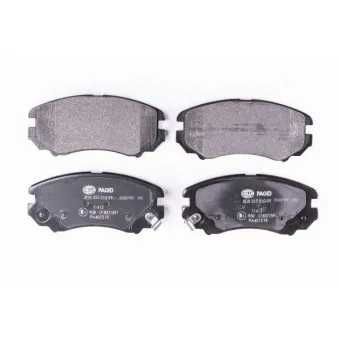 Jeu de 4 plaquettes de frein avant HELLA PAGID 8DB 355 010-991
