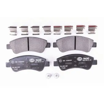 Jeu de 4 plaquettes de frein avant HELLA PAGID 8DB 355 011-071