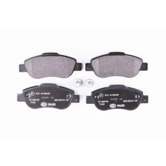 Jeu de 4 plaquettes de frein avant HELLA PAGID 8DB 355 011-241