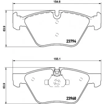Jeu de 4 plaquettes de frein avant HELLA PAGID 8DB 355 011-321
