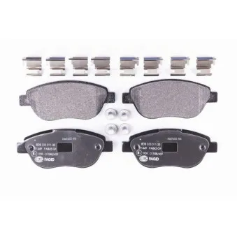 Jeu de 4 plaquettes de frein avant HELLA PAGID 8DB 355 011-331