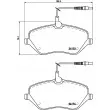 Jeu de 4 plaquettes de frein avant HELLA PAGID 8DB 355 011-491 - Visuel 2