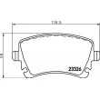 Jeu de 4 plaquettes de frein arrière HELLA PAGID 8DB 355 011-641 - Visuel 2